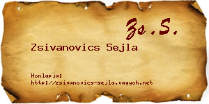 Zsivanovics Sejla névjegykártya